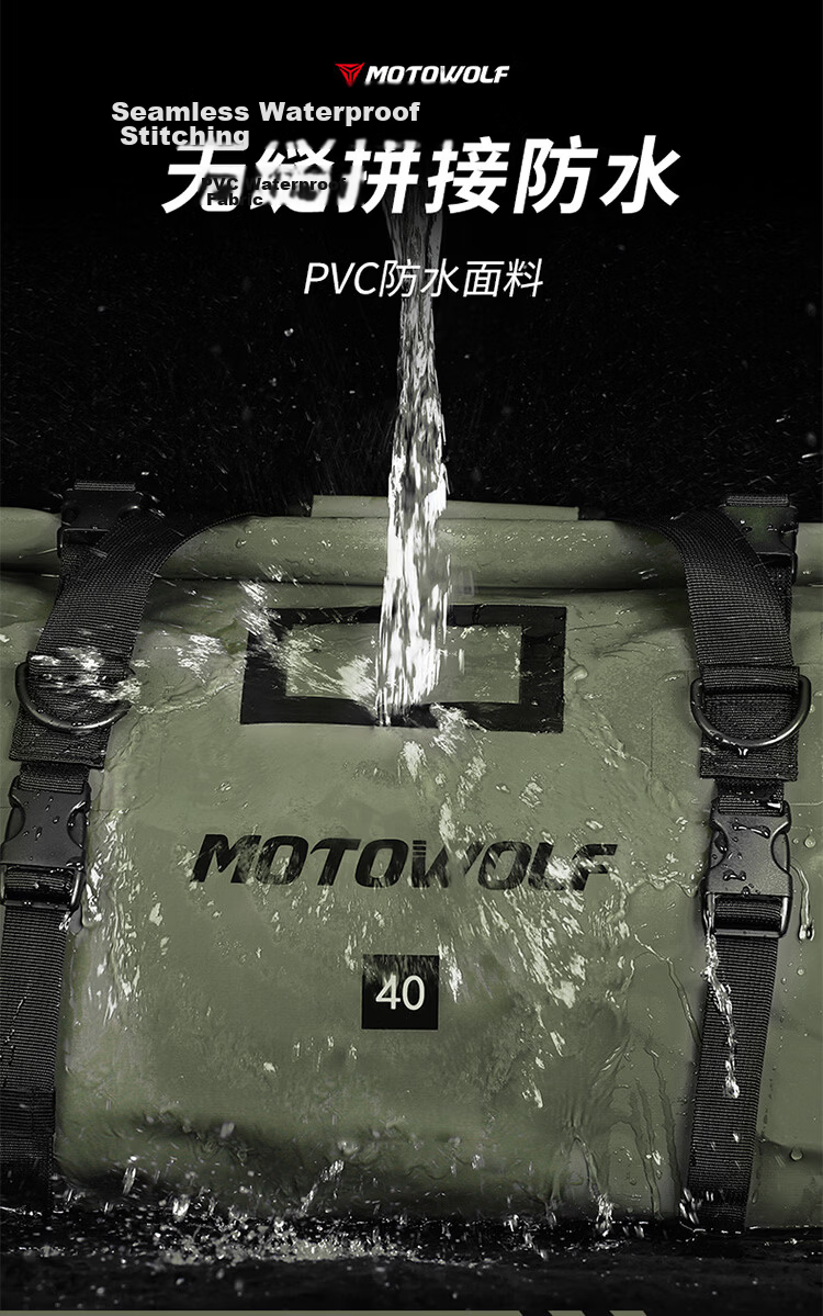 MOTOWOLF Motorcycle Riding Rear Tail Bag, Rider Equipment, Racing Bike, Motorcycle Travel, Men's Waterproof Backpack, Motorcycle Cargo Bag 5