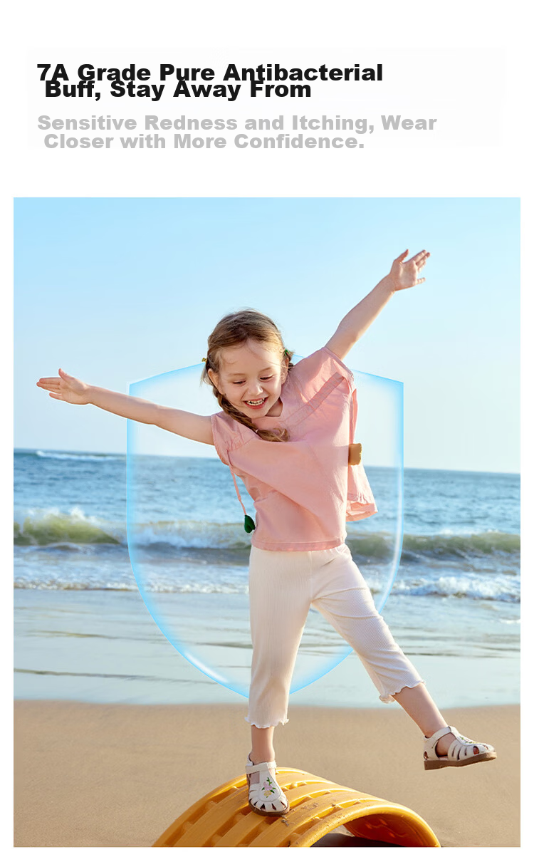 Betis Girls' Summer Thin Breathable Leggings Baby Girl Skirt Matching Anti-Mosquito Capri Pants 16