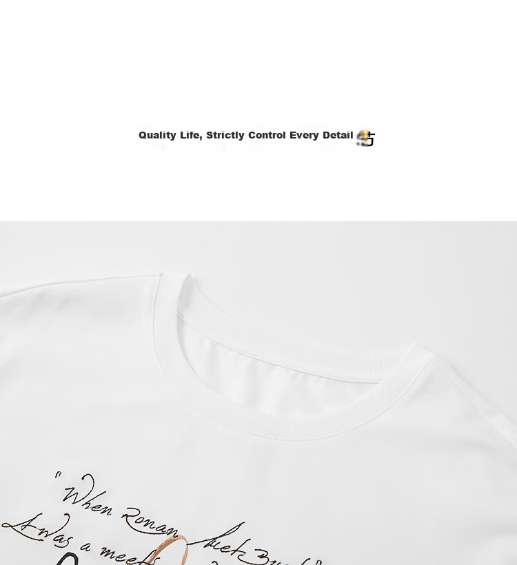 Demana [Soft Elastic Cotton Amine] Summer Korean Style Casual Printed Beaded Embroidered Round Neck Short Sleeve Loose Slim Women's T-Shirt 15