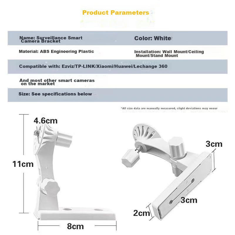 Trendsetter Camera Mount Compatible with Huawei Haique, No Drilling Required, Suitable for HQ8/8s/hq3/3pro/5s/gd01/02/dz01, Bird Egg Surveillance Fixed Base Clip, Hanging Or Wall Mounting 8