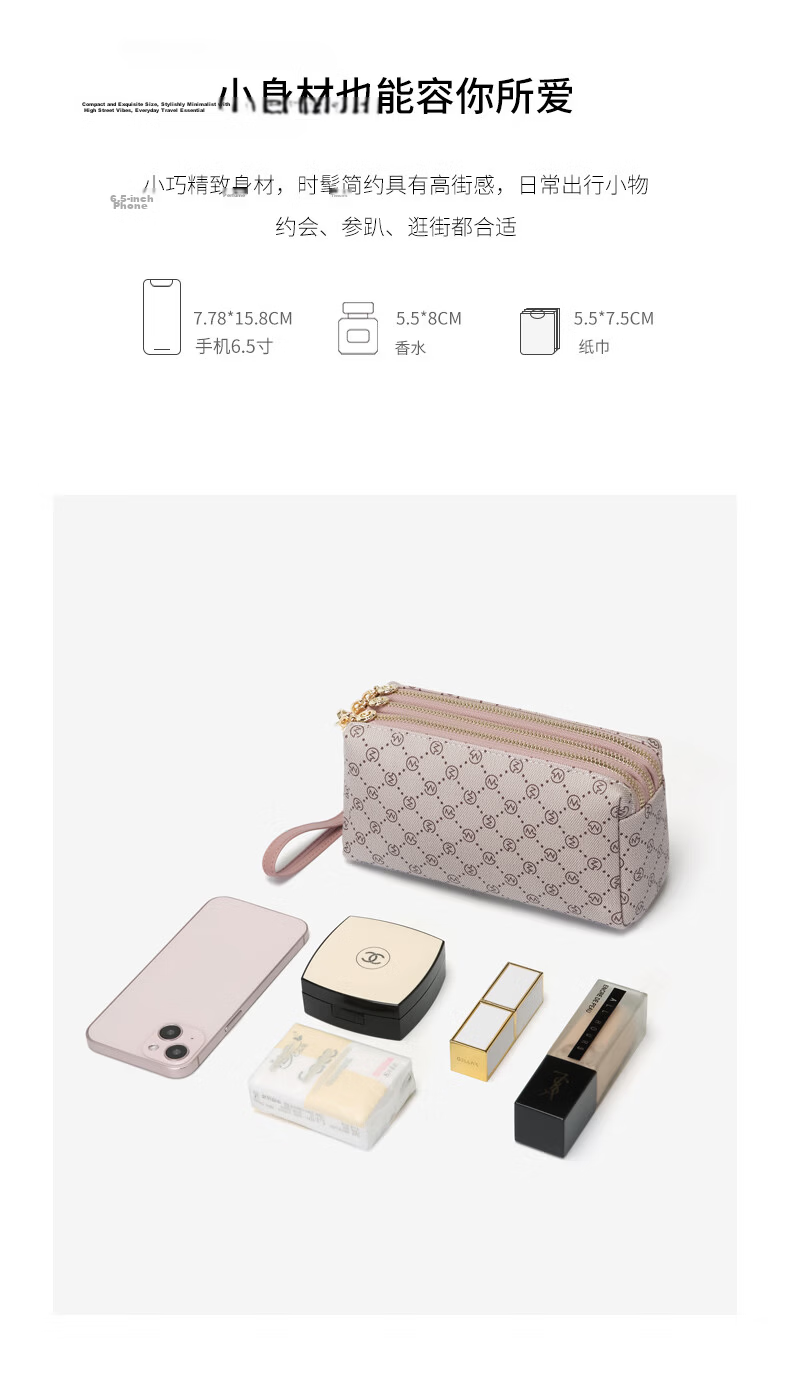 GOLF Handbag, Women's Purse, Large Capacity, Double-Layer Clutch, Long Coin Purse, Card Holder, Phone Pouch, Fashionable Bag 20