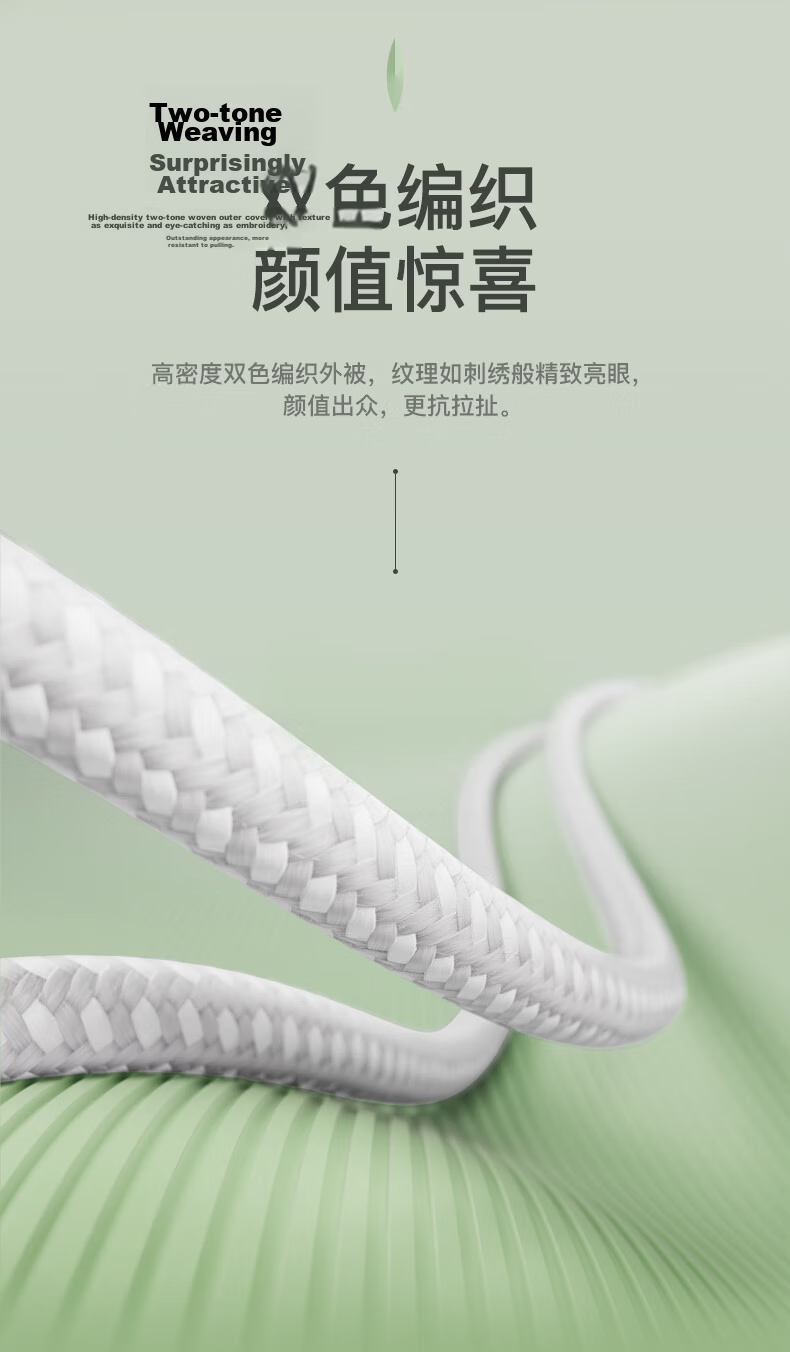 Pisen Apple 17 Pro Max Charging Cable, Dual Type-C Data Cable, PD 60W Fast Charging, CTOC Car Universal, for IPhone 16/15, Xiaomi, Huawei P80, Phones, IPad, Laptops, 2m 6