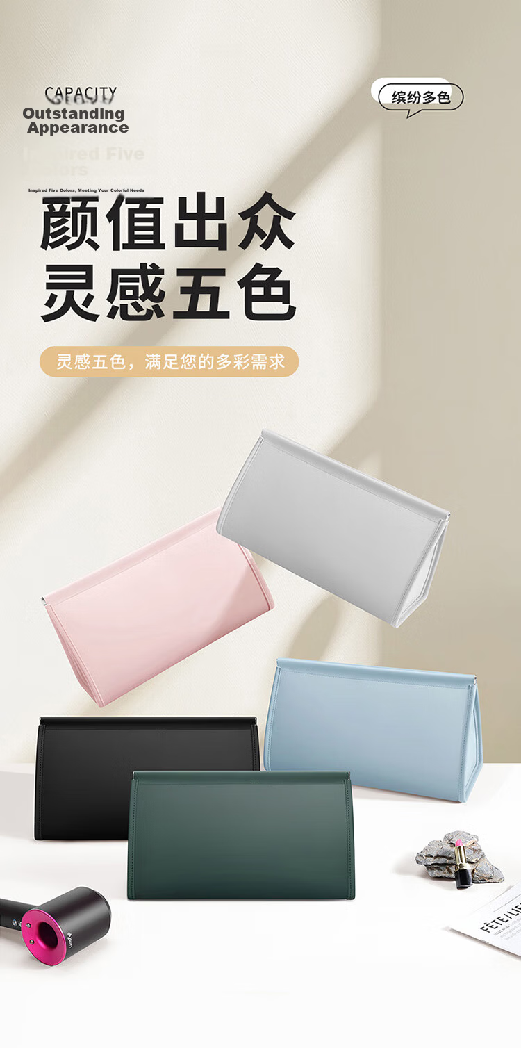 BUBM Large Travel Makeup Bag Portable Toiletry Bag Hair Dryer Bag Large Capacity Storage Bag Business Trip Organizer Bag 5