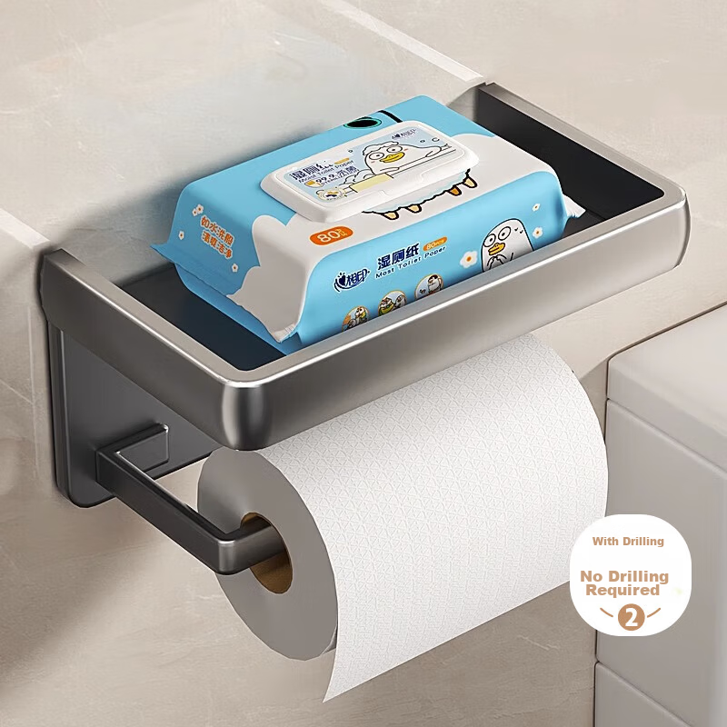 Tiger Mister Bathroom Tissue Box Toilet Paper Holder No Drilling Toilet Roll Rack Bathroom Storage Shelf