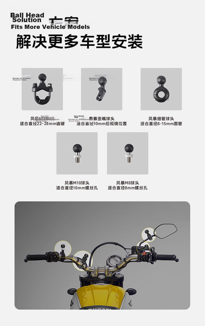 SMNU Shunlei S Adaptive Motorcycle Handlebar Cup Holder, Universal Water Bottle Bracket for Electric Scooters And Motorcycles - Muye Green Aluminum Alloy Clamp Style 7
