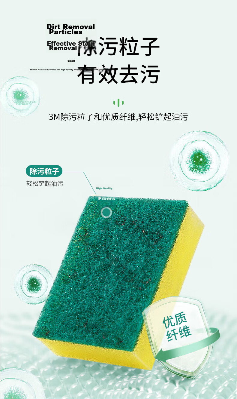 3M Scotch-Brite Dishwashing Sponge Scouring Pad, 12-Pack, Degreasing Cloth, All-Purpose Kitchen Cleaning Pad for General Kitchen Use 3