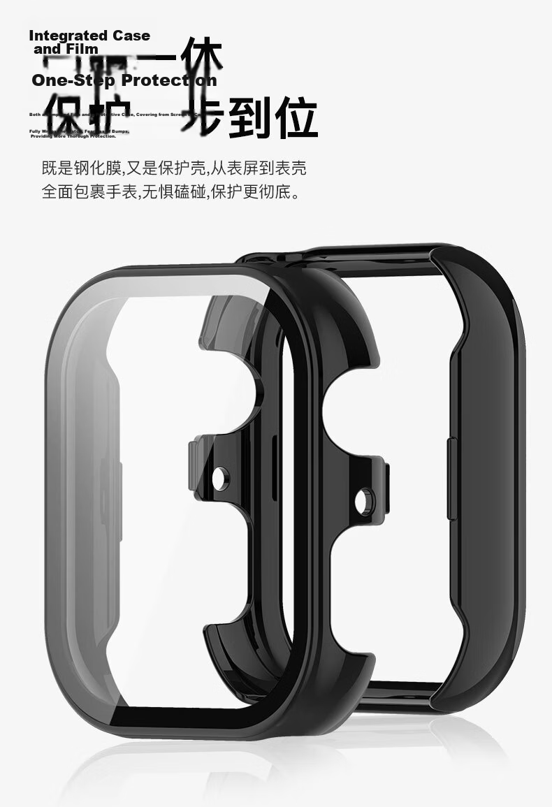 KMaxAI Screen Protector and Hard Case Full Coverage Protective Shell for Honor Choice ROSSINI Smartwatch 2i, Anti-Scratch, Drop-Proof, Anti-Fingerprint Tempered Glass, Black 4