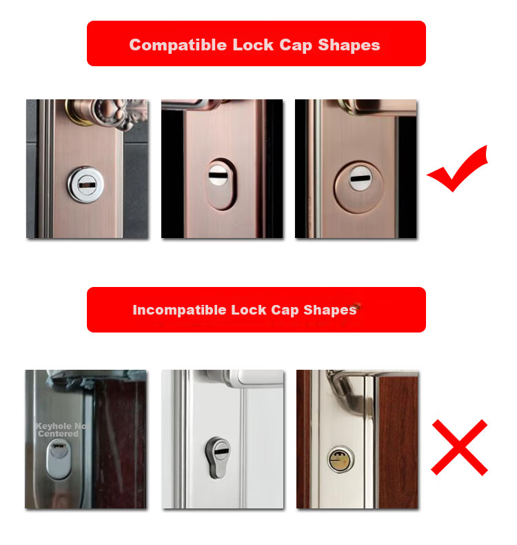 Aoben Door Handle Anti-Theft Lock, Entrance Door Lock Stainless Steel Anti-Pry Lock W01 (Without Lock Body Or Lock Cylinder) 13