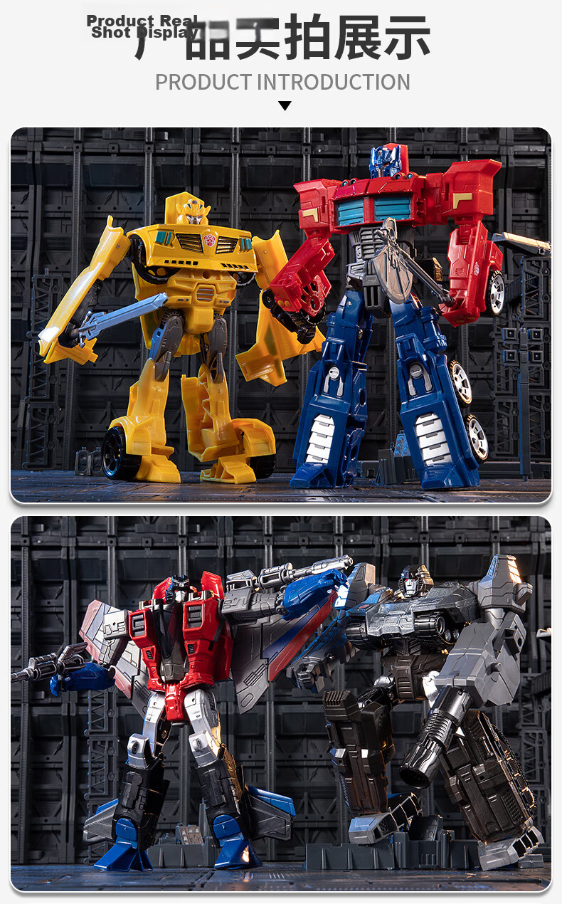 Tangmi TEMI Large Children's Transforming Robot Toy, Bumblebee Optimus Prime, Metal Alloy, Birthday And Holiday Gift for Boys 21