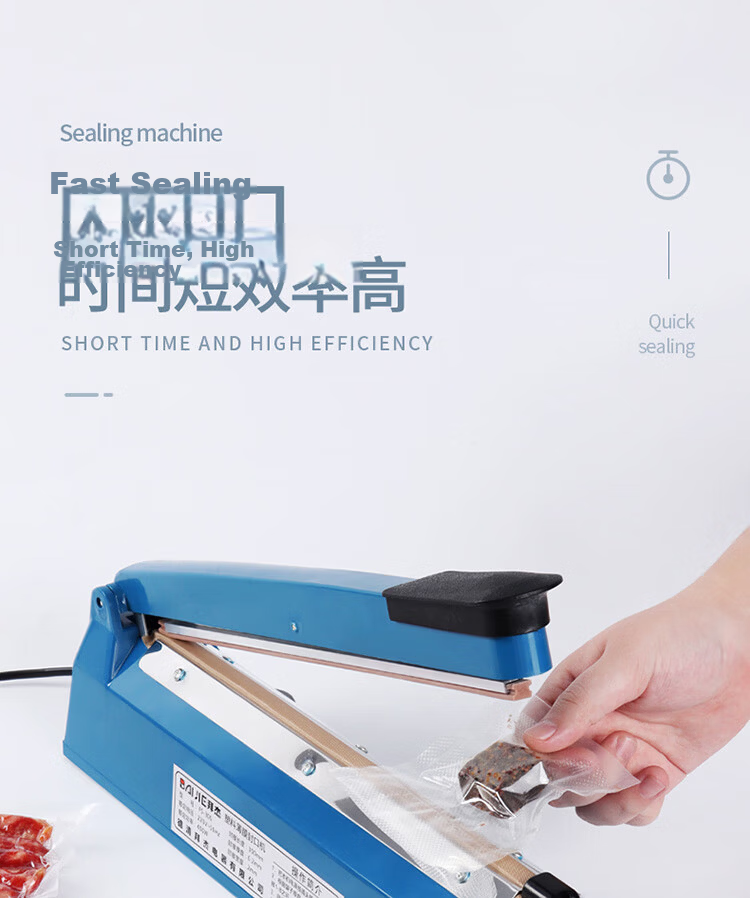 BJ Hand-Pressed Sealing Machine, Household Plastic Sealing Machine, Food Packaging Machine, Tea Bag Heat Sealing Machine, Commercial Precision Iron Sealing Machine, 30cm 1