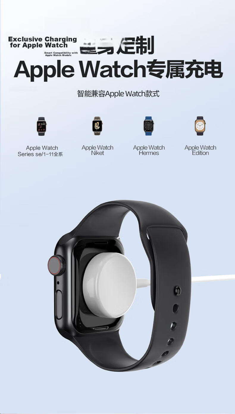 Pisen Apple Watch Wireless Charger, IWatch Charging Dock with Magnetic Safe Charging Cable, Compatible with Apple Watch S12/11/10/9/8/7/6/Ultra4/SE 2