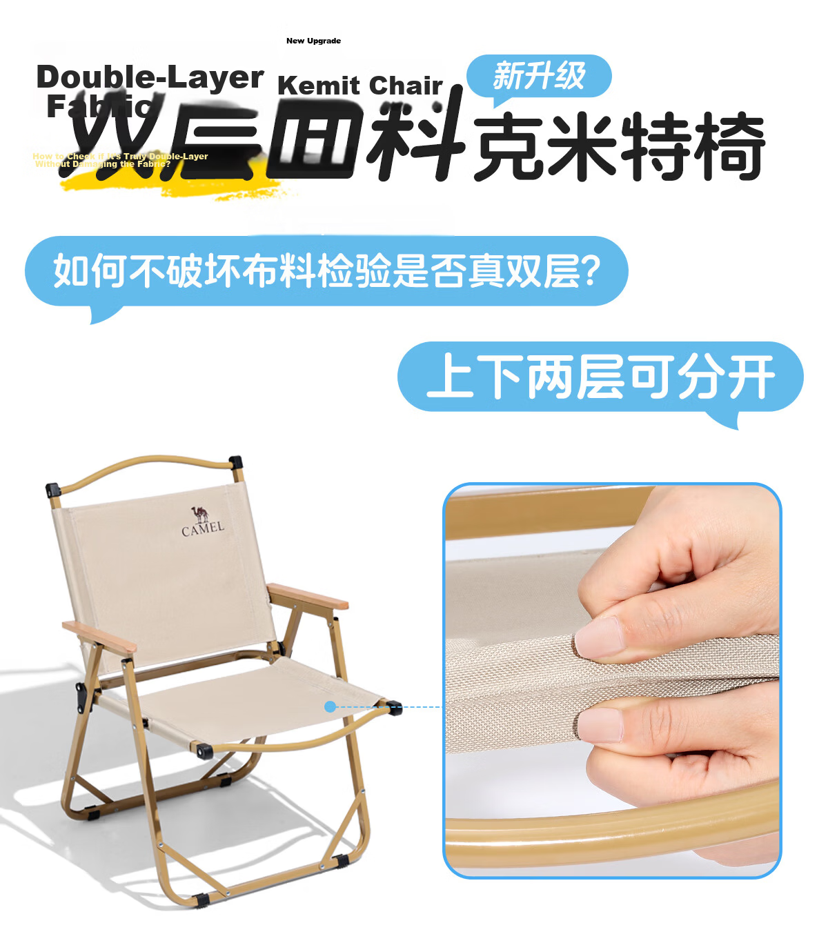 CAMEL Outdoor Camping Portable Lightweight Fishing Chair Camping Equipment Picnic Kemit Chair Folding Chair P016 3
