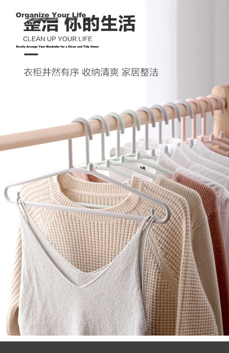 CHAHUA Coat Hangers, Non-Slip Clothes Hangers, Garment Rack Drying Hangers, Clothes Support Hangers, 18-Pack 3