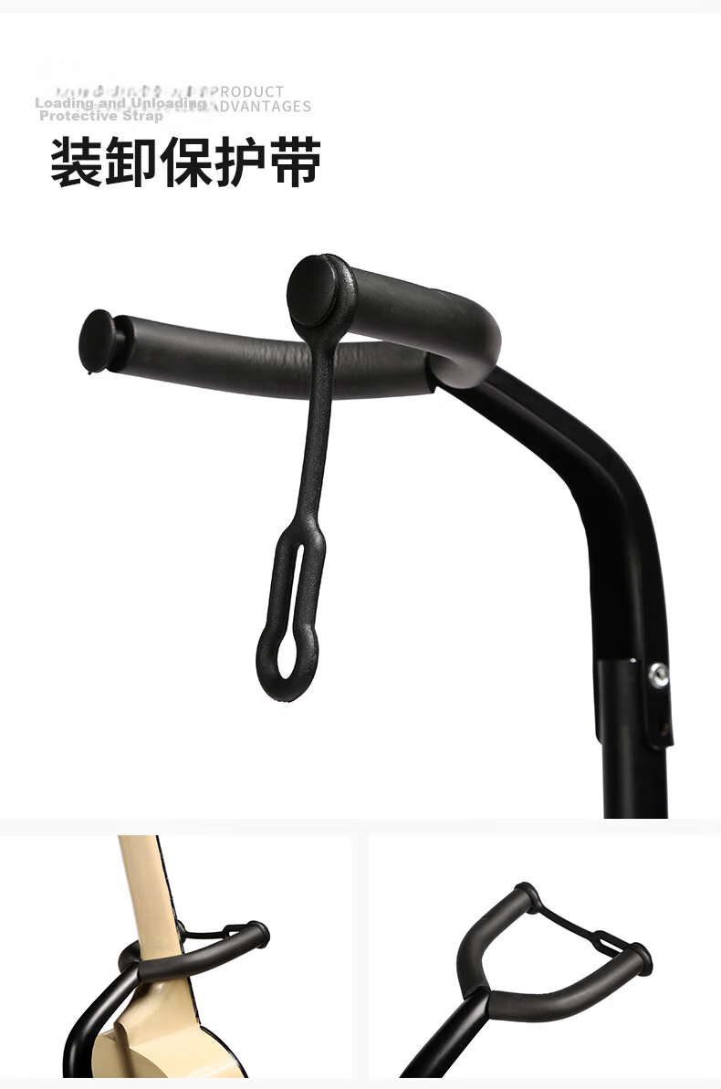 Acacia Bird Guitar Stand Foldable Vertical Electric Guitar Bass Universal Holder Black Guitar Accessories 7