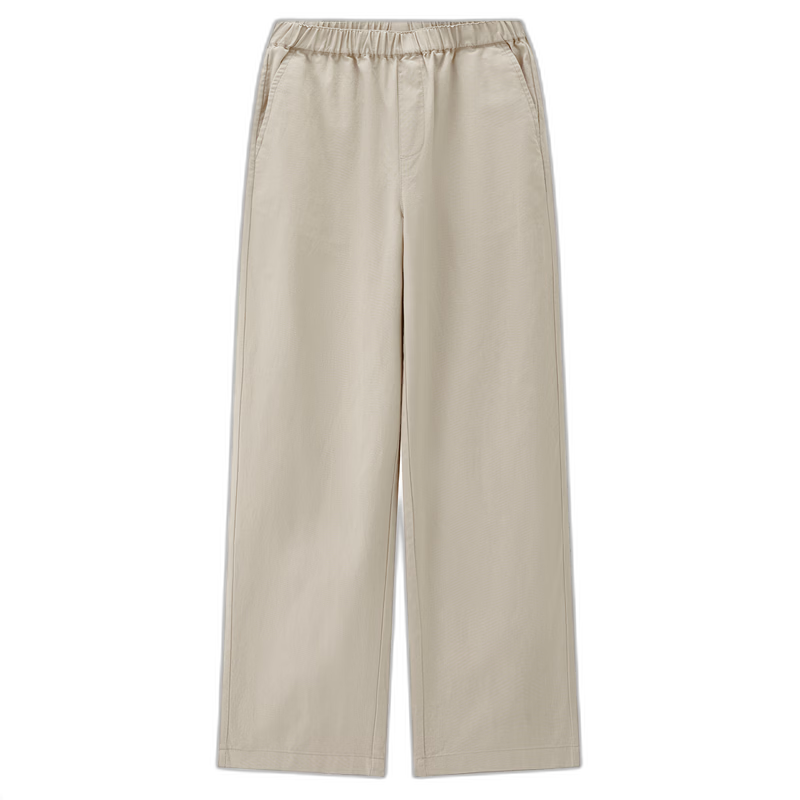 Giordano Women's Linen Pants, New Summer 2026 Style, Cotton And Linen, Elastic Waist, Loose Straight-Leg Casual Pants, 05416315
