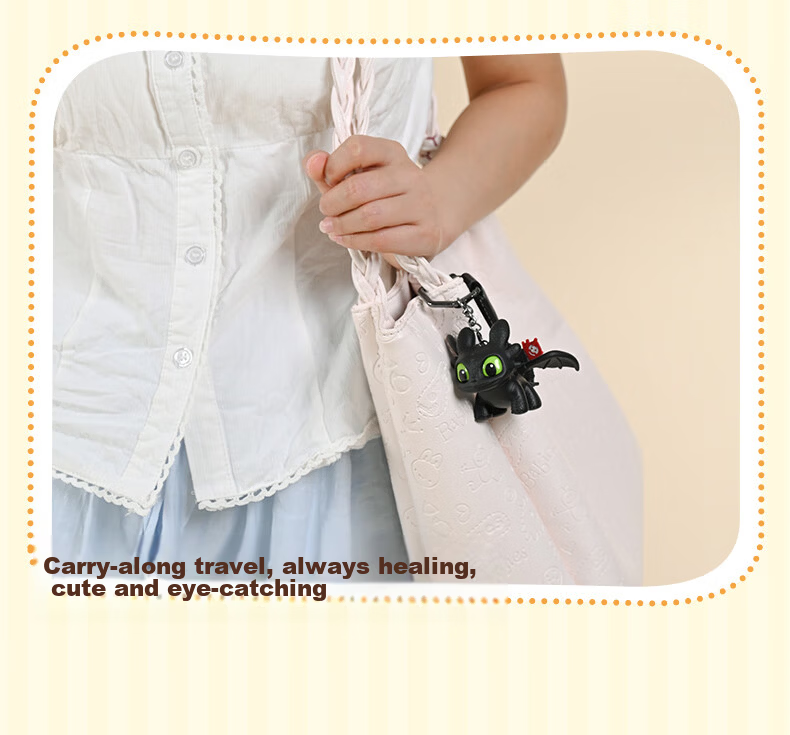 POTDEMIEL JD Best Seller How to Train Your Dragon Toothless Night Fury Glowing Wings Action Figure Backpack Pendant 5