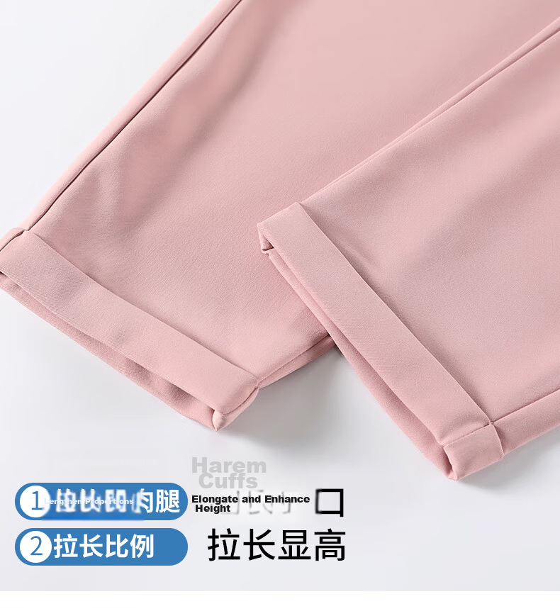 LangSha Haren Suit Pants for Women, Spring And Summer Lightweight, Draping High-End Nine-Point Wide-Leg Pants, Straight-Leg Haren Trousers for Wome 18