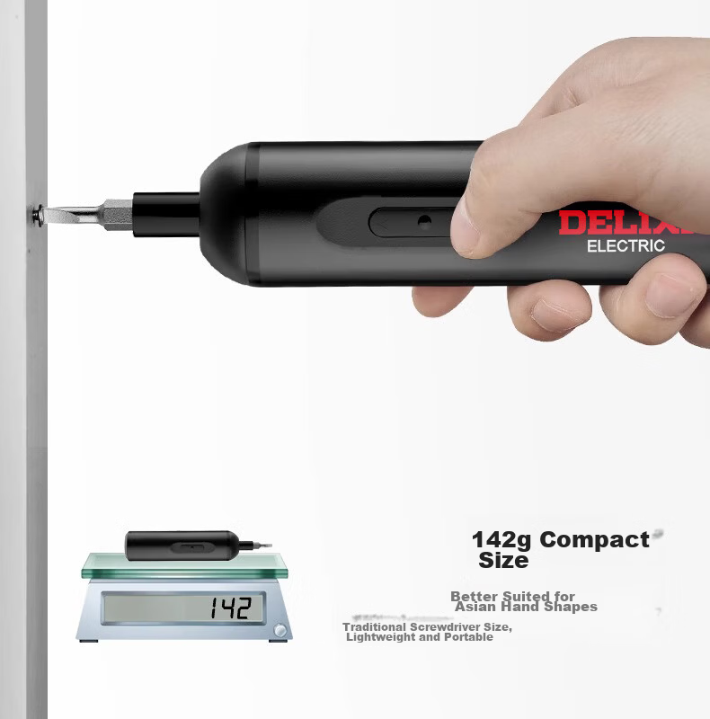 Delixi Electric Cordless Electric Screwdriver Rechargeable Household Electric Drill Screwdriver Mini Small Portable Tool 24-Piece Set 11