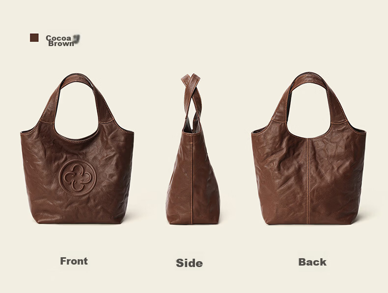 CASSILE Celebrity Style Vegetable Tanned Cowhide Tote Bag Women Luxury Handheld Crossbody Bag Birthday Qixi Festival Gift 65