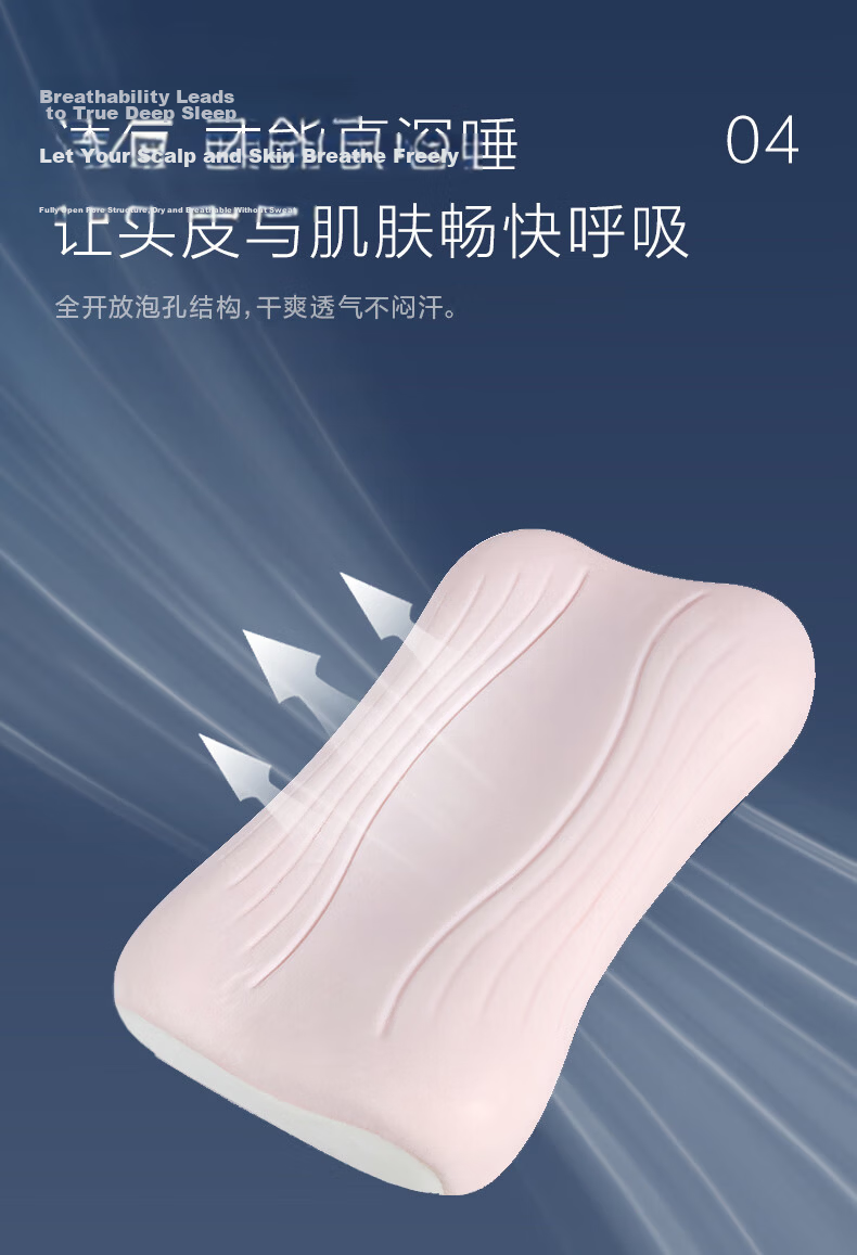 Luolai Home Textiles Memory Pillow A-Class Zero Pressure Deep Sleep Memory Foam Zoned Cervical Pillow Sleep Aid Pillow Goddess Gift Box 8