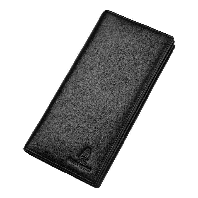 Hush Puppies Men's Genuine Leather Casual Long Wallet Multi-Card Holder Birthday Gift Practical Wallet for Boyfriend