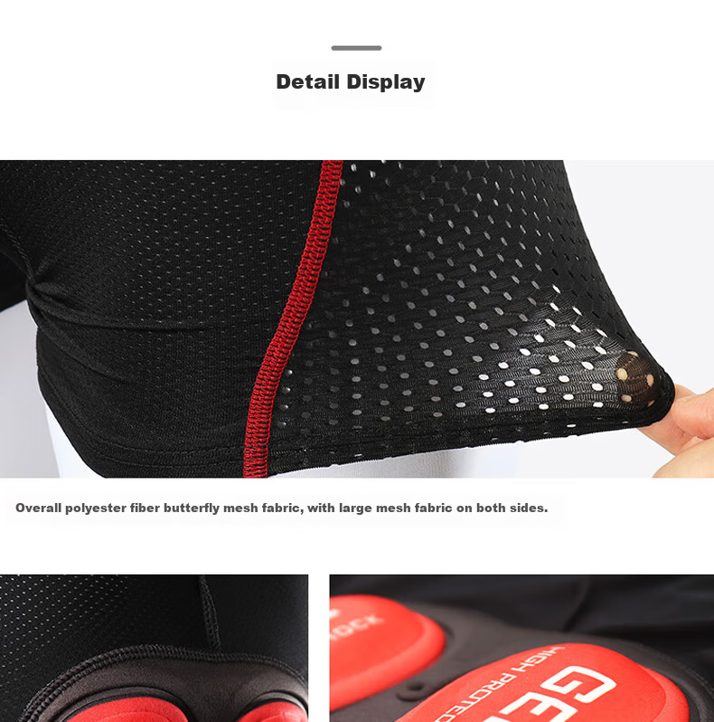 CAVALRY Cycling Shorts with Silicone Gel Pad for Men and Women Mountain Road Bike Shorts Seat Cushion Black Red XXL 8