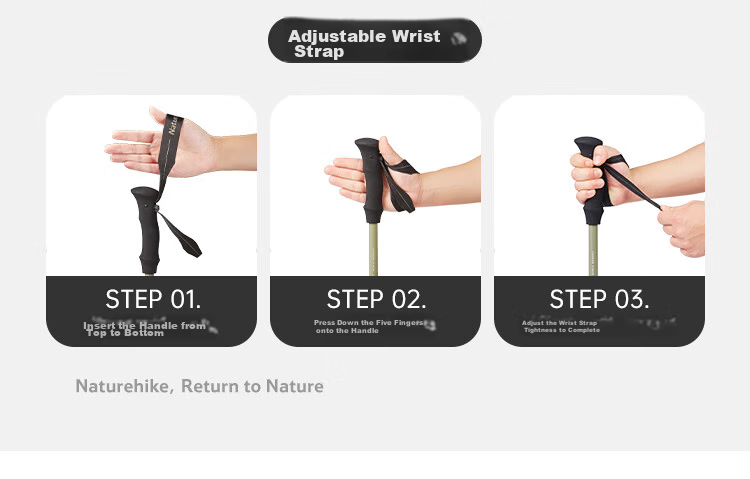 Naturehike Nuoke Chuxue EXT1 Children's Carbon Fiber Hiking Trekking Pole External Lock Telescopic Ultra-Lightweight Climbing Equipment 7