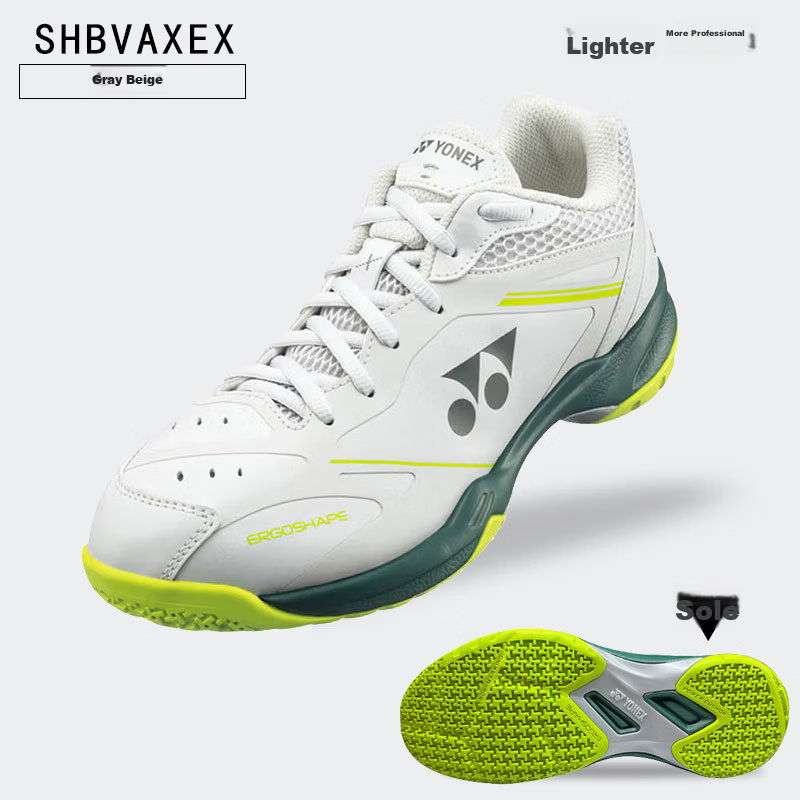 YONEX Badminton Shoes Power Cushion 65VA Axelsen Edition Competition Training Shoes SHBVAXEX Gray Beige Size 38 8