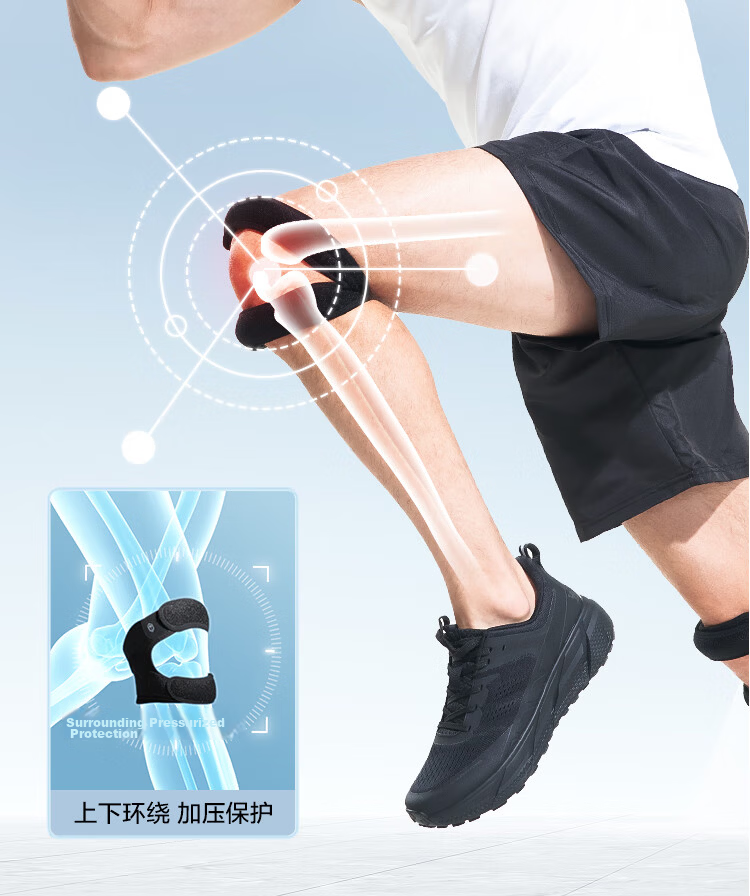 JD Jingzao B500 Double Strap Patella Knee Brace 2-Pack Sports Running Hiking Meniscus Knee Support Brace 6