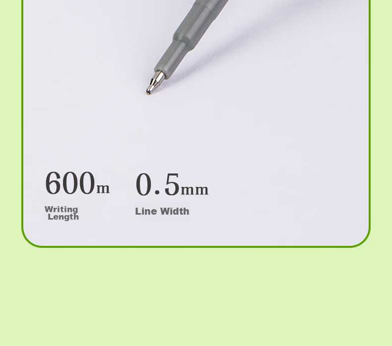 Deli Quick-Drying Retractable Gel Pen Refills, 0.5mm Dual-Core ST Tip, Office And Student Pen Refills, S01/S08/1008/K35 Compatible, Black, 20 Pieces/Box, SE152 9
