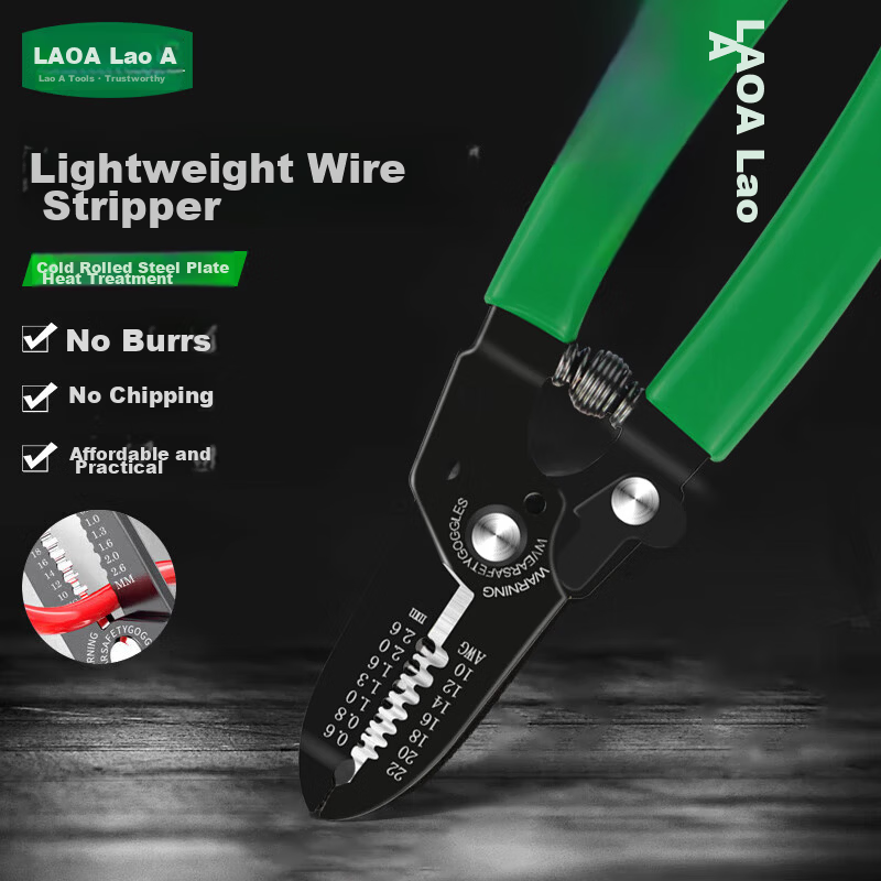 LAOA LA822510 Automatic Wire Stripper Pliers Multifunctional Quick Adjustable Wire Pulling and Cutting Pliers Made in Taiwan