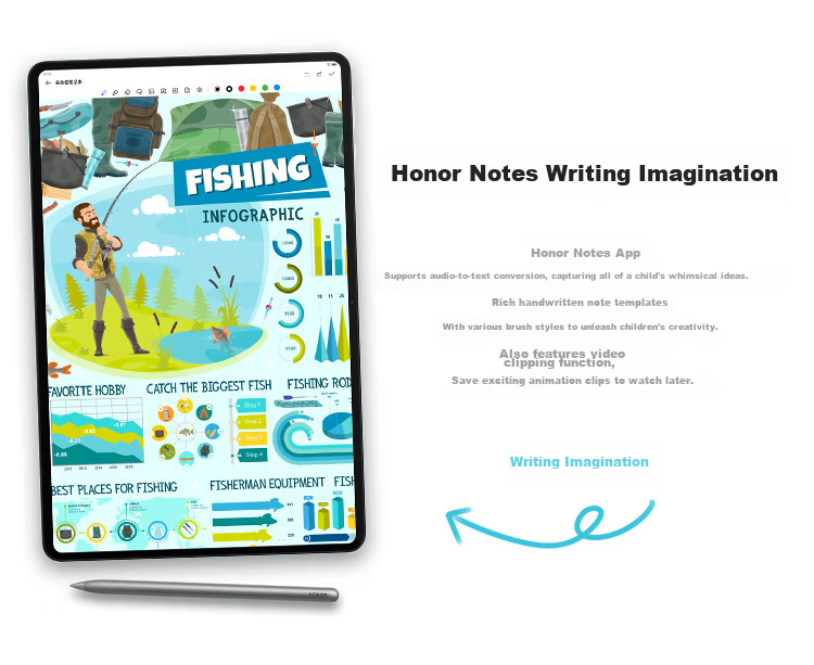 HONOR Tablet 9 Standard Edition [Subsidies], 12.1-Inch Tablet Computer, 8+128GB, 2.5K Eye-Protection Full Screen, Professional Education Protection, Sky Blue Color 7