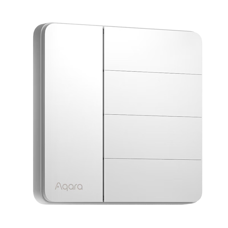 Aqara Smart Wall Switch Card 3+1 Key Single Zero Fire Universal, Connected to Mijia APP/Apple HomeKit