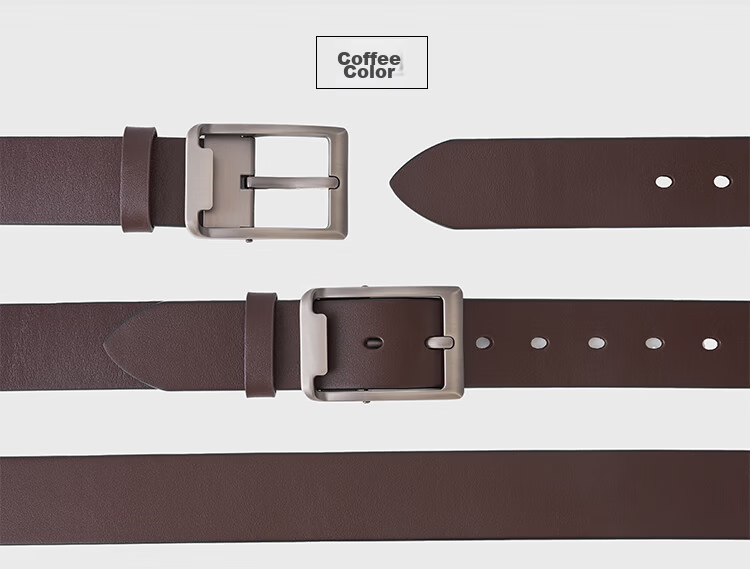 JD Original Imported Genuine Leather Pin Buckle Belt, Top-Grain Cowhide Men's Waistband, 2026 New Style Gift for Boyfriend, Husband, Father 18