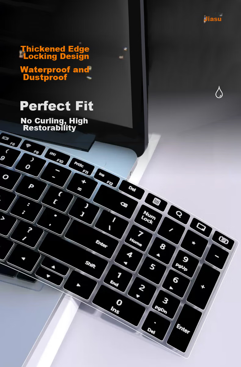 Jiasu Huawei MateBook D16/D16SE 2026/25 Model Black Vinyl Keyboard Film 16-inch Laptop Keyboard Protector Black Dust Cover Non-falling 4