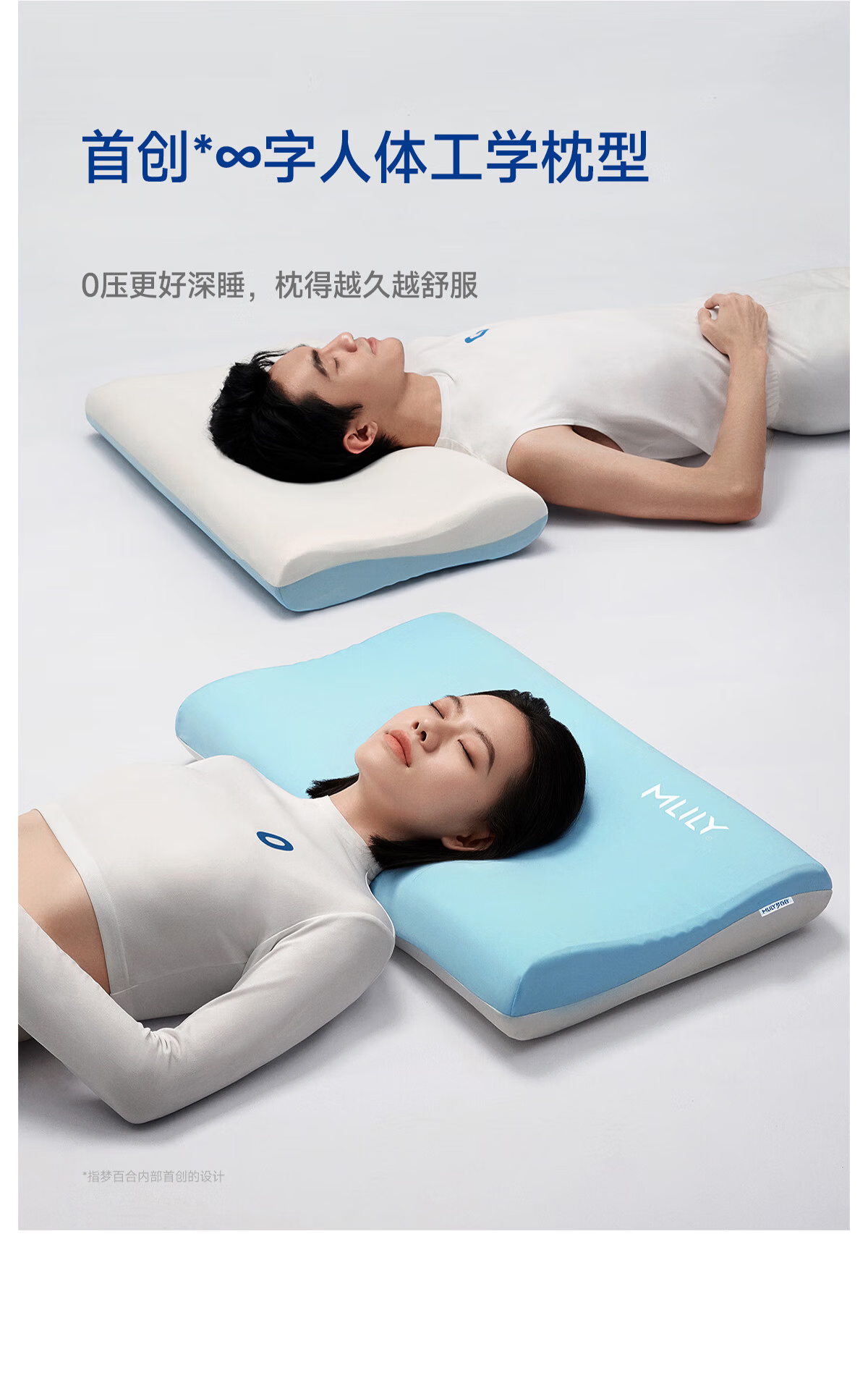 MLILY Cervical Neck Support Pillow Adult Memory Foam Pillow Core Single Student Dorm Deep Sleep Pillow Gift Box Set 7