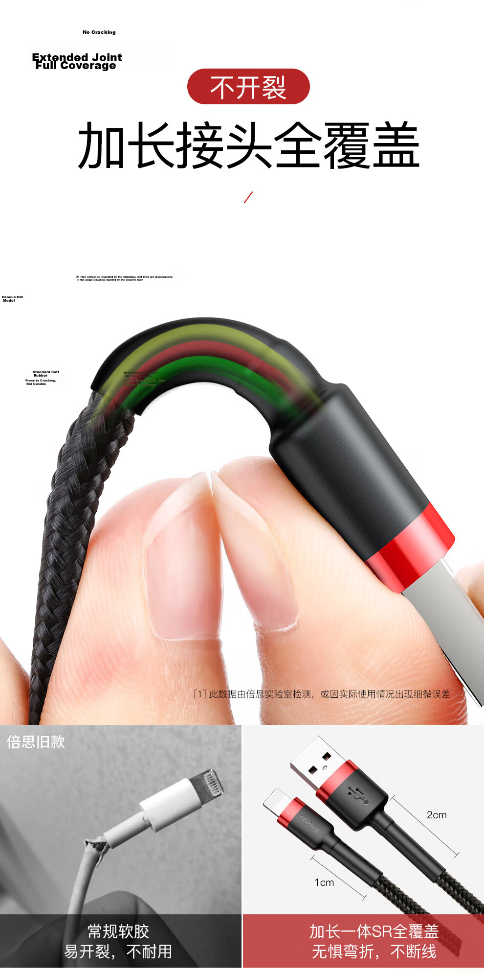 Baseus Apple Data Cable Phone Charger Power Cord for iPhone 14/13/12/7/8/XR New iPad/Air/Mini 3/4 Dark Gray Black 2m 2