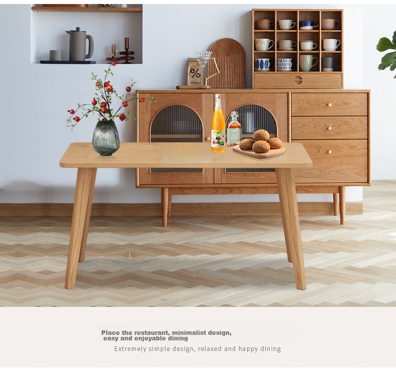 Fanshe Simple Office Home Desk Solid Wood Leg Computer Desk Minimalist Study Bedroom Writing Table 8