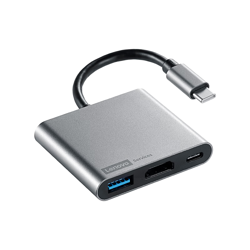 Lenovo Type-C Docking Station USB Hub HDMI 4K Adapter PD 100W Converter Laptop Phone Projector Dock BY03 (Metal)