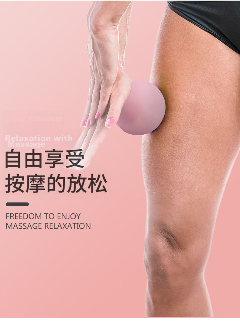 Duweike Fascia Ball for Foot Massage, Muscle Relaxation, Yoga, Fitness, Shoulder, Neck, Waist, And Foot Back Massage, Meridian Ball, Pink 3