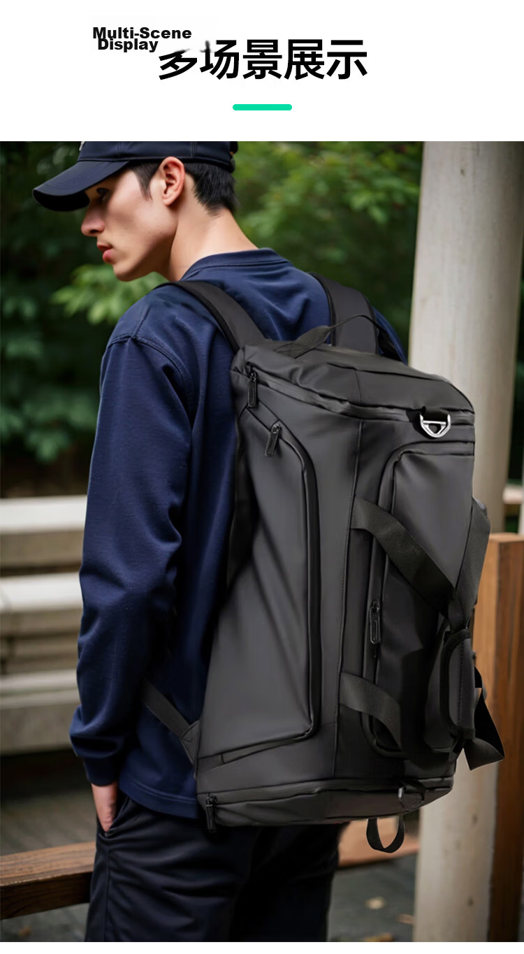 Banjeni Large Capacity Travel Backpack for Men and Women, Luggage Sleeve, Maternity Bag, Business Trip, Gym, Handheld and Crossbody Bag 17
