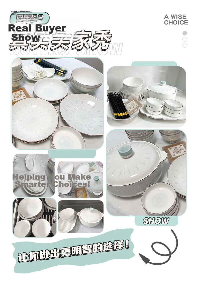 Yichen Underglaze Porcelain Tableware 4.5-inch European Style Footed Rice Bowl Soup Bowl for Home Use 1