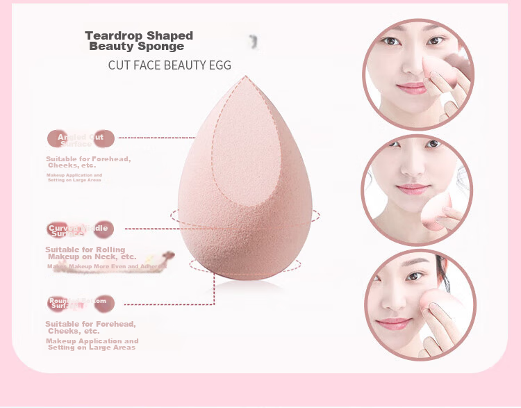 LiQing Double-Sided Flocked Loose Powder Puff Compact Powder Puff [Thin Round Shape, 3 Pieces] Replacement Setting Makeup Powder Puff 6