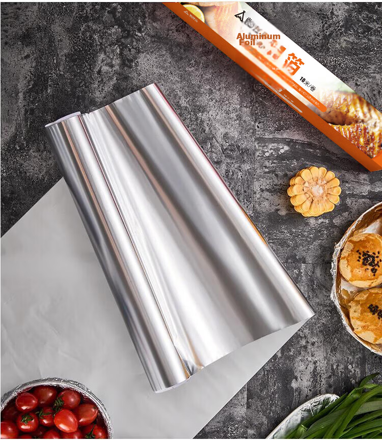 Suncojia Aluminum Foil, Tin Foil 10 Meters, Non-Stick Baking Paper, Baking Parchment, Air Fryer Paper, Barbecue Accessories 5