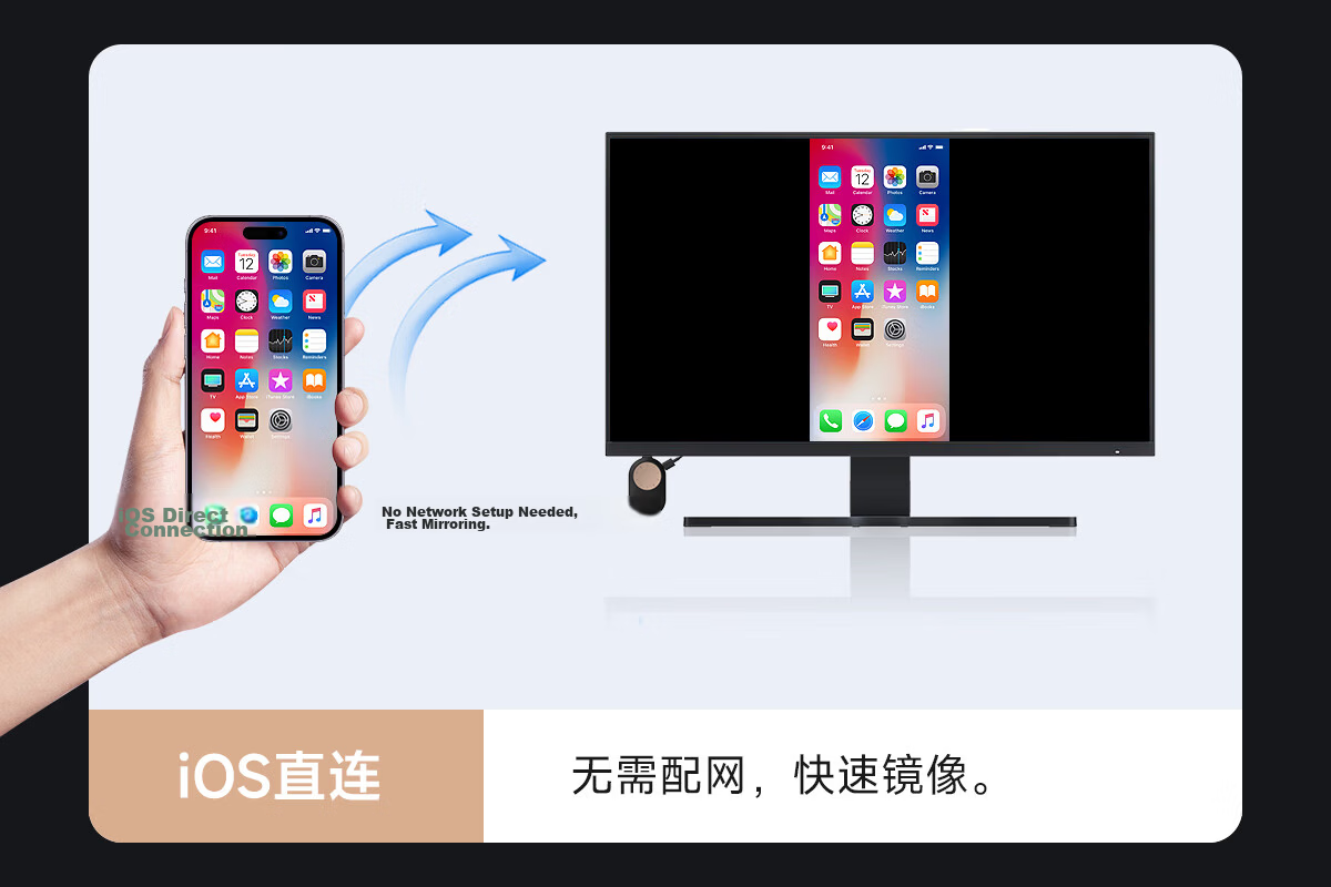 Hagibis Wireless Screen Mirroring Device, Phone to TV Audio And Video Synchronization, 4K 60Hz HD HDMI Video Transmitter, Compatible with Phones, Computers, Projectors, And Monitors 15