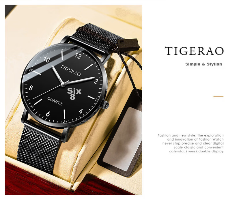 Siwangongli Men's Watch, Fashionable Calendar Quartz Watch, Suitable for Middle School, High School Students And Teenagers, Men's Watch, Back-To Seaso 15