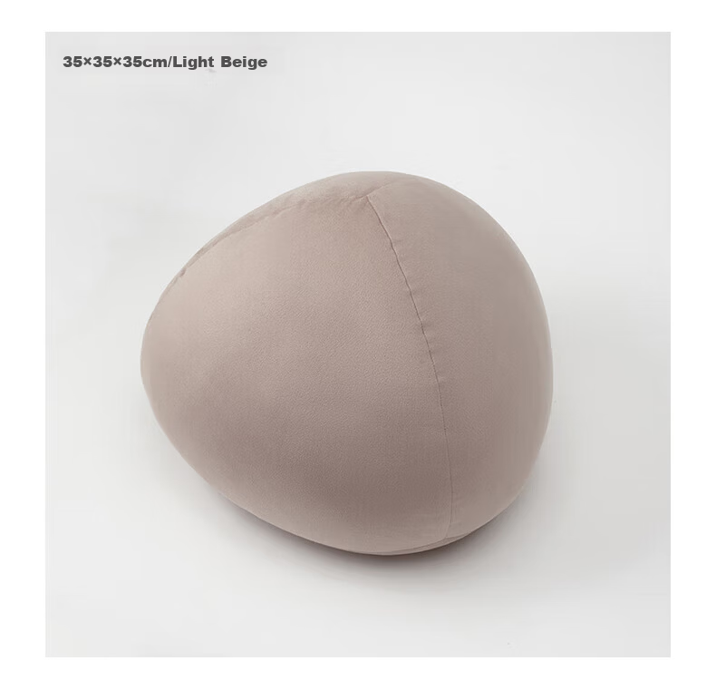 MUJI Soft Lumbar Cushion Pillow for Waist Support Nap Pillow Chair Backrest Teacher's Day Gift Light Beige 16