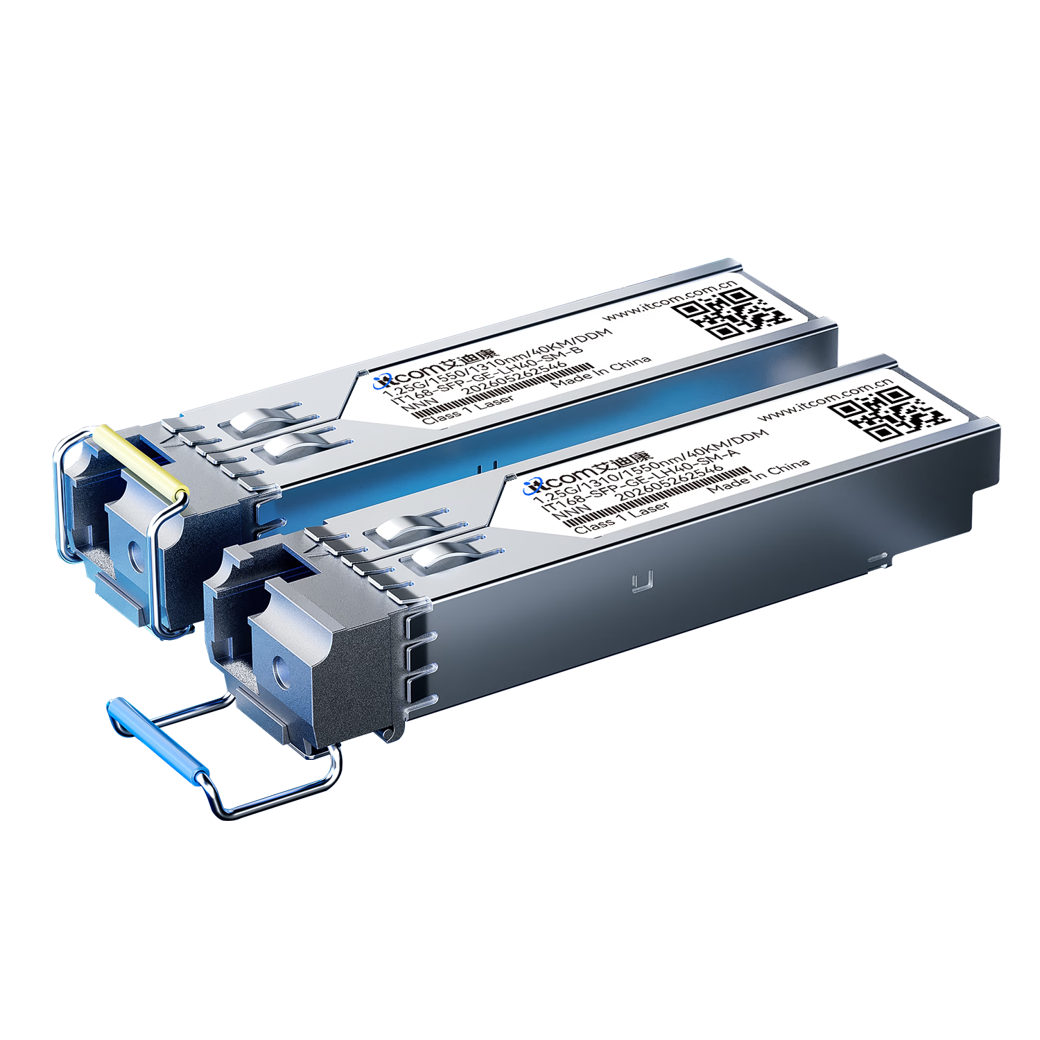 Itcom Aidicon Gigabit Optical Module 1.25G Single-mode Single-fiber 1310/1550nm LC 40km BIDI Compatible Domestic Equipment IT168-SFP-GE-LH40-SM-AB Pair