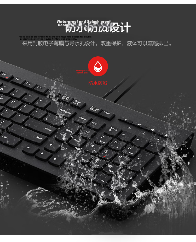 Lenovo Wired Keyboard And Mouse Combo, Keyboard, Keyboard And Mouse Set, Office Mouse And Keyboard Combo, KM4800 Keyboard, Computer Keyboard Laptop Keyboard 2022 Model 5
