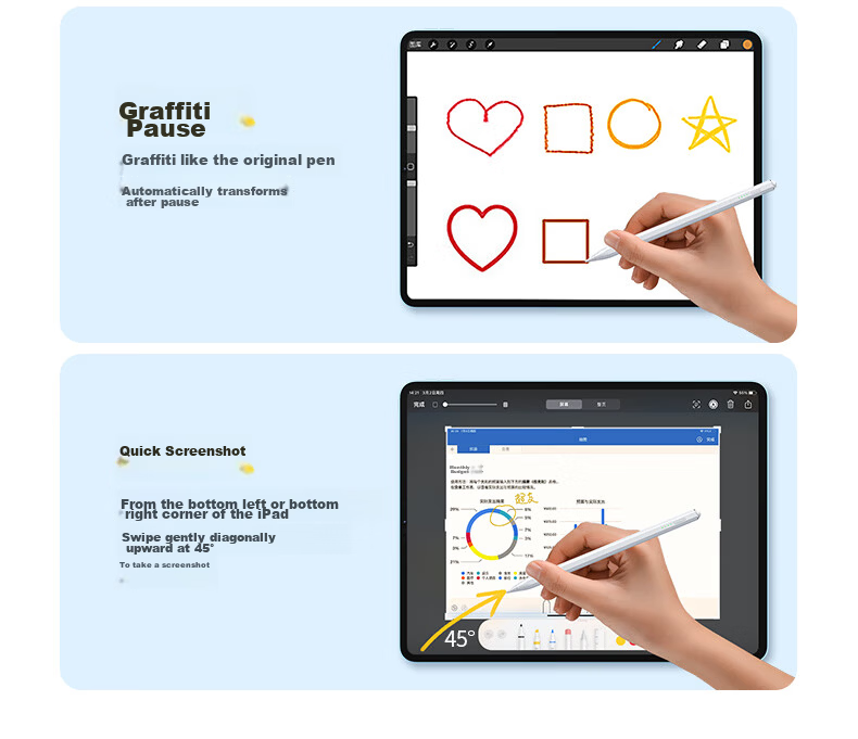 Ugreen Capacitive Stylus Pen for iPad [Type-C Fast Charging] Compatible with 2026 Pro/Air 8/Mini/iPad 11 Apple Tablet Touchscreen Handwriting Pen Apple Pencil 11